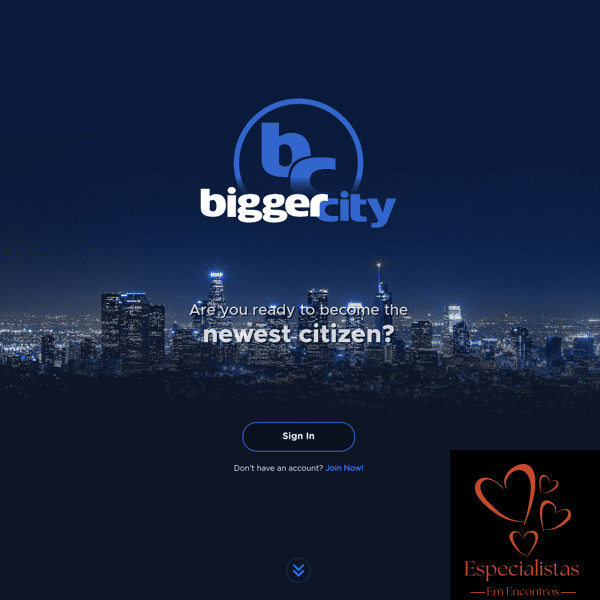 Perfis falsos e chats automatizados em Biggercity.com